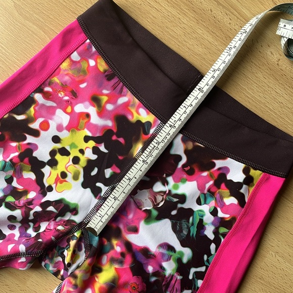Adidas Climalite Techfit Colourblock Leggings - Floral/Neon Pink/Plum - Picture 6 of 8